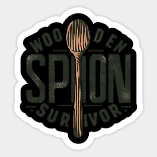 Wooden Spoon Survivor Sticker